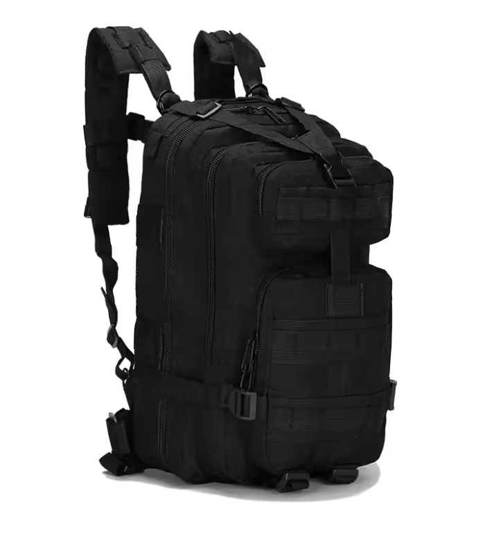 30L Trekking MOLLE Tactical Backpack (Black)